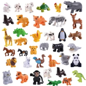 โมเดลสัตว์ บล็อคฟาร์มสวนสัตว์ ZOO  100 ชิ้น